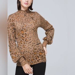 White House Black Market animal print sweater (women’s XL) (NWT)